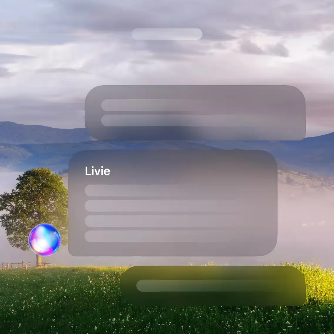 Journal or Livie chat screen for putting feelings into words