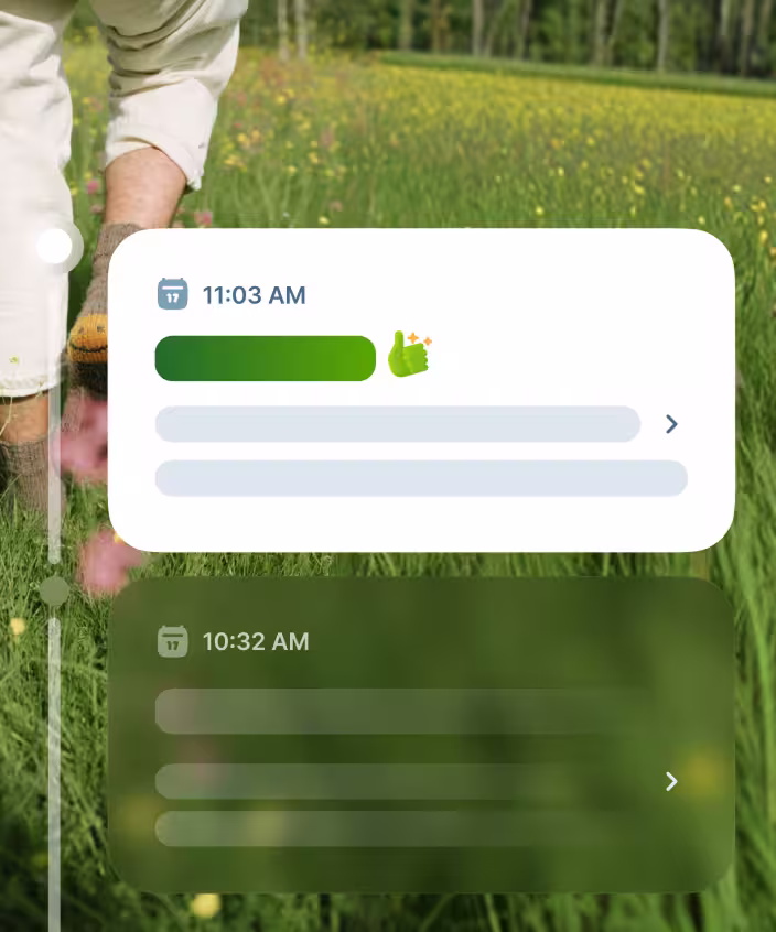Evening journal entry screen in the Liven app