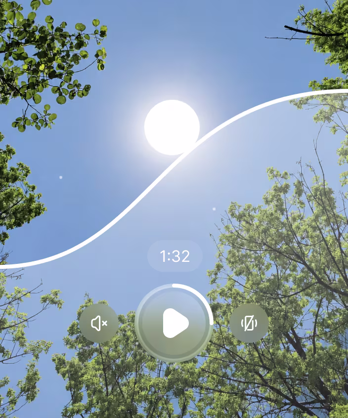 A breathing exercise in the Liven app in the afternoon